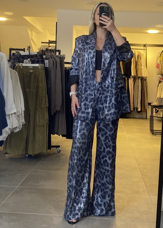 Leopar Payet Oversize Blazer