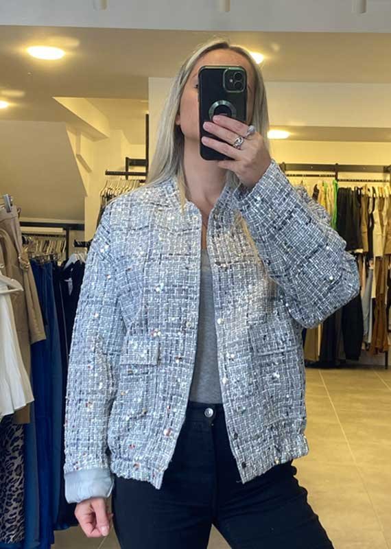 Pullu Silver Ceket